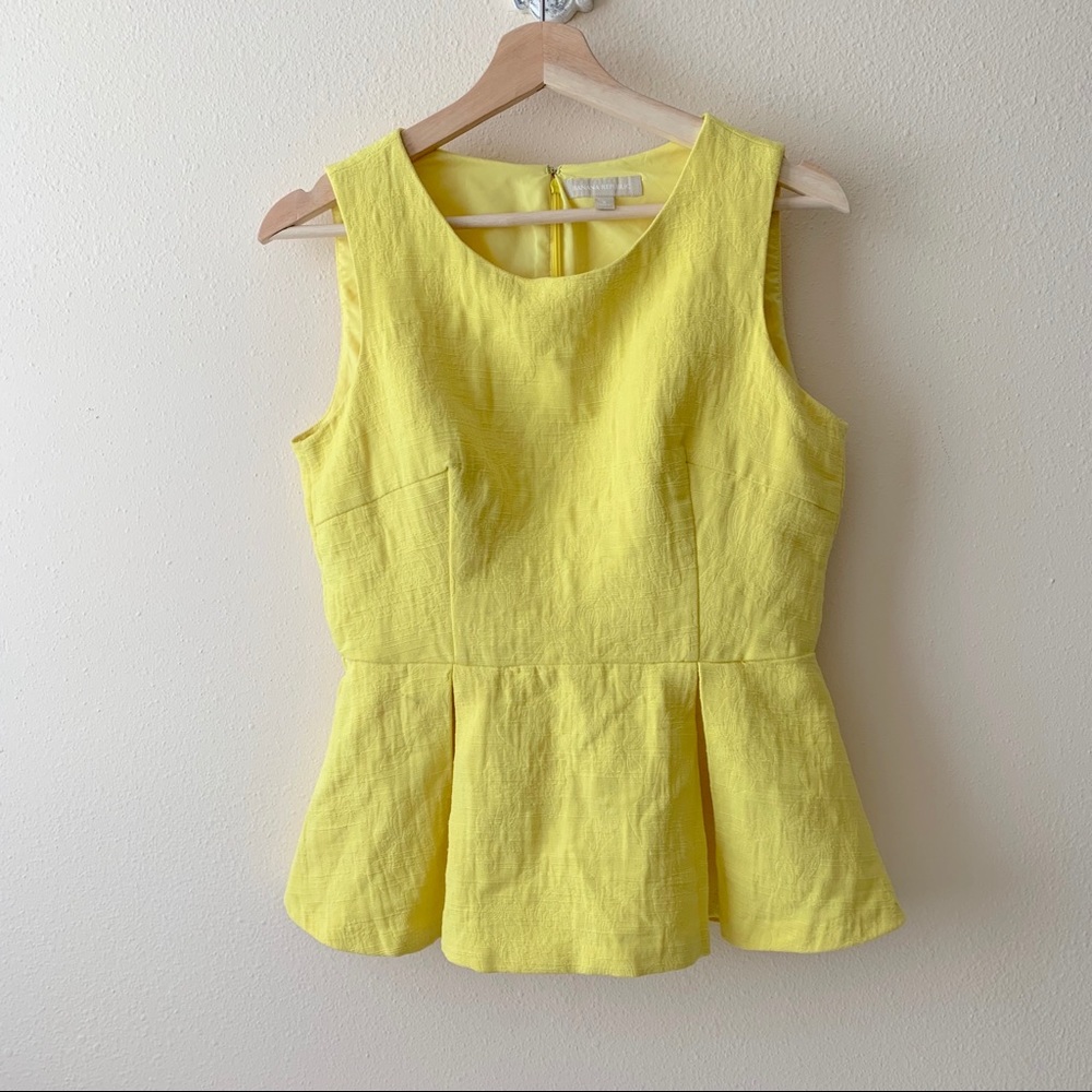 Banana Republic Yellow Peplum blouse